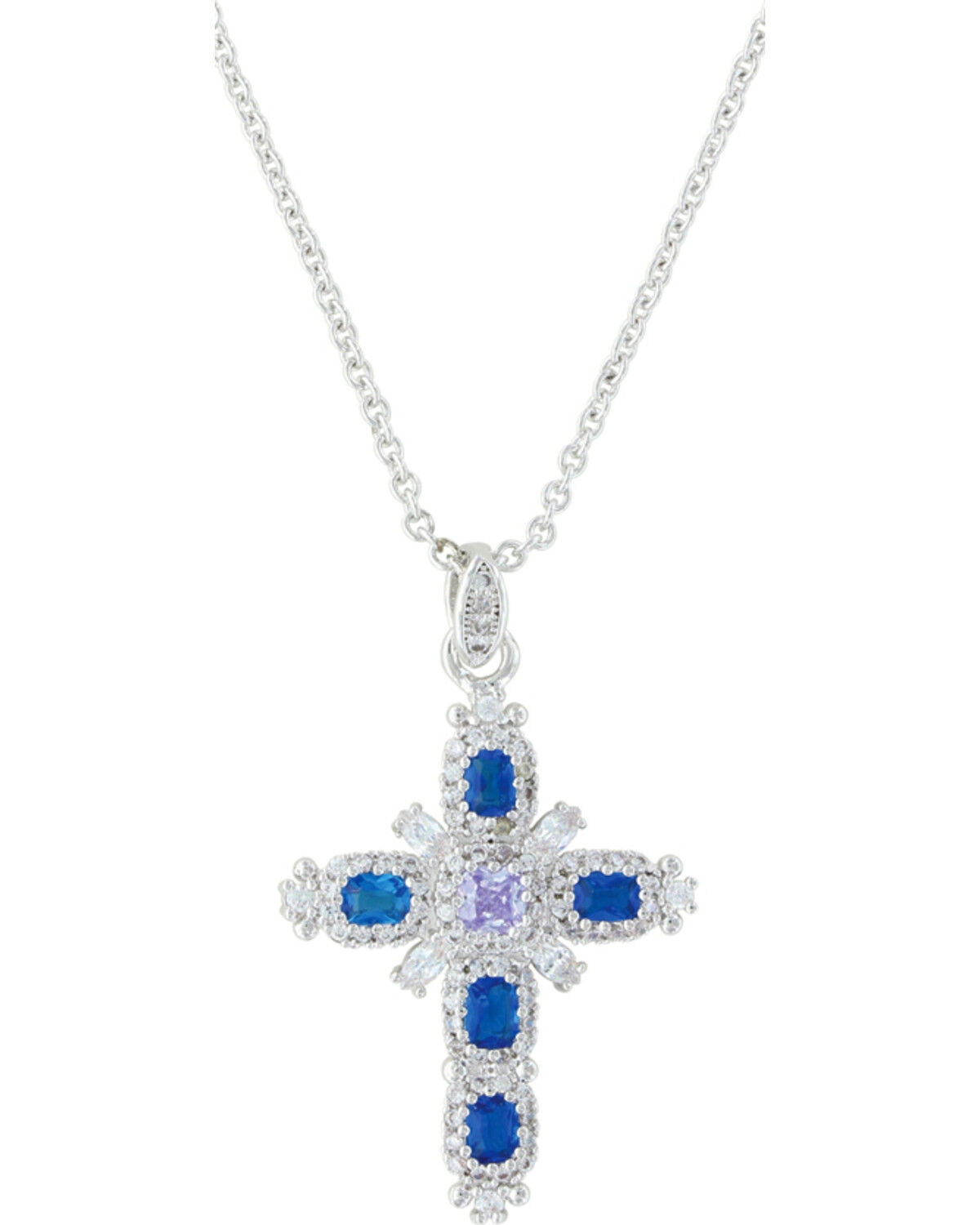 Women's Montana Silversmiths River Of Lights Budded Cross Necklace