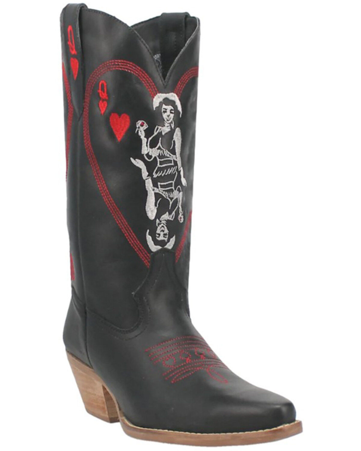 Women's Dingo Queen A Hearts Western Boots - Snip Toe