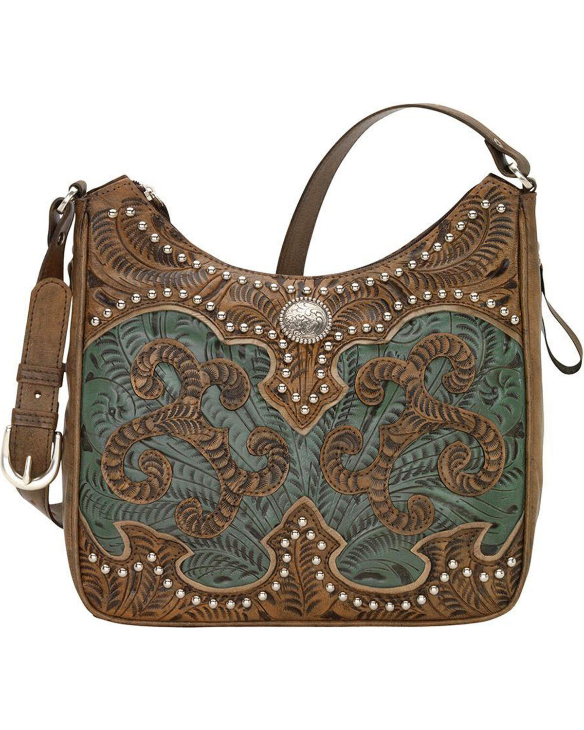 Women's American West Hand Tooled Concealed Carry Shoulder Bag