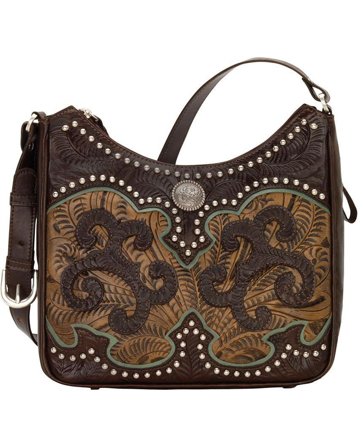 Women's American West Hand Tooled Concealed Carry Shoulder Bag