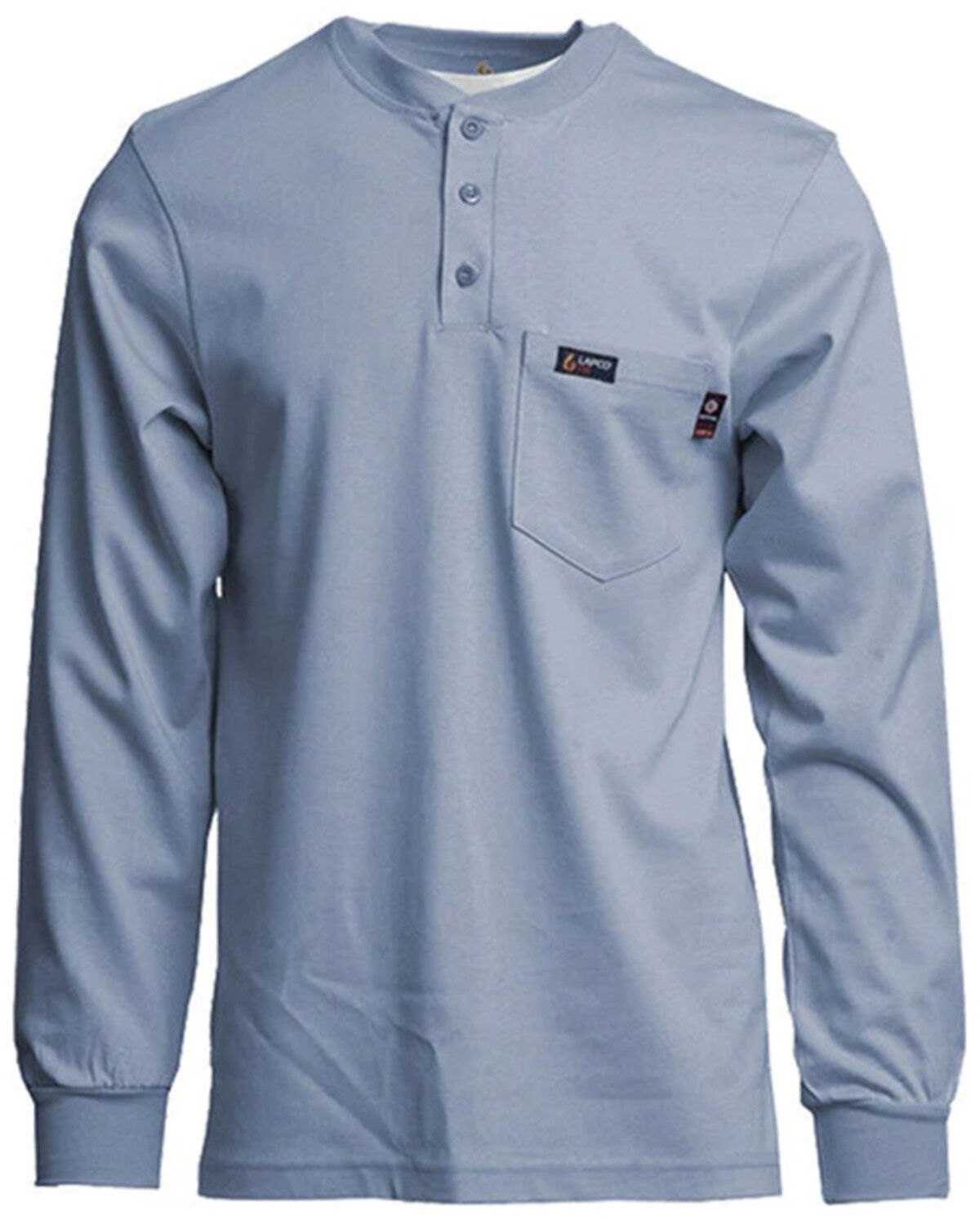 Men's Lapco FR Long Sleeve Button-Down Henley Work Shirt - Big & Tall