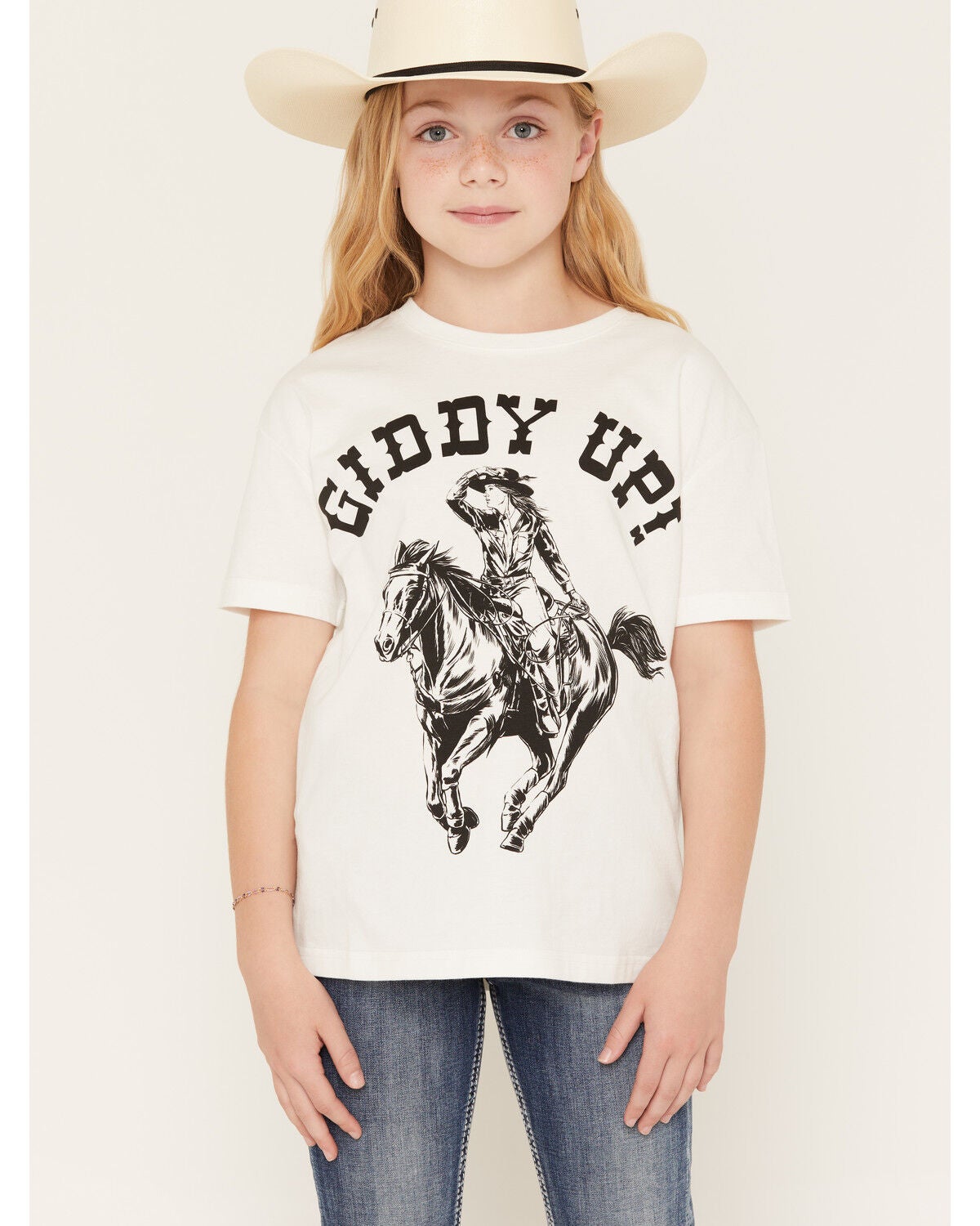 Girls' Wrangler X Lainey Wilson Giddy Up Short Sleeve Graphic Tee