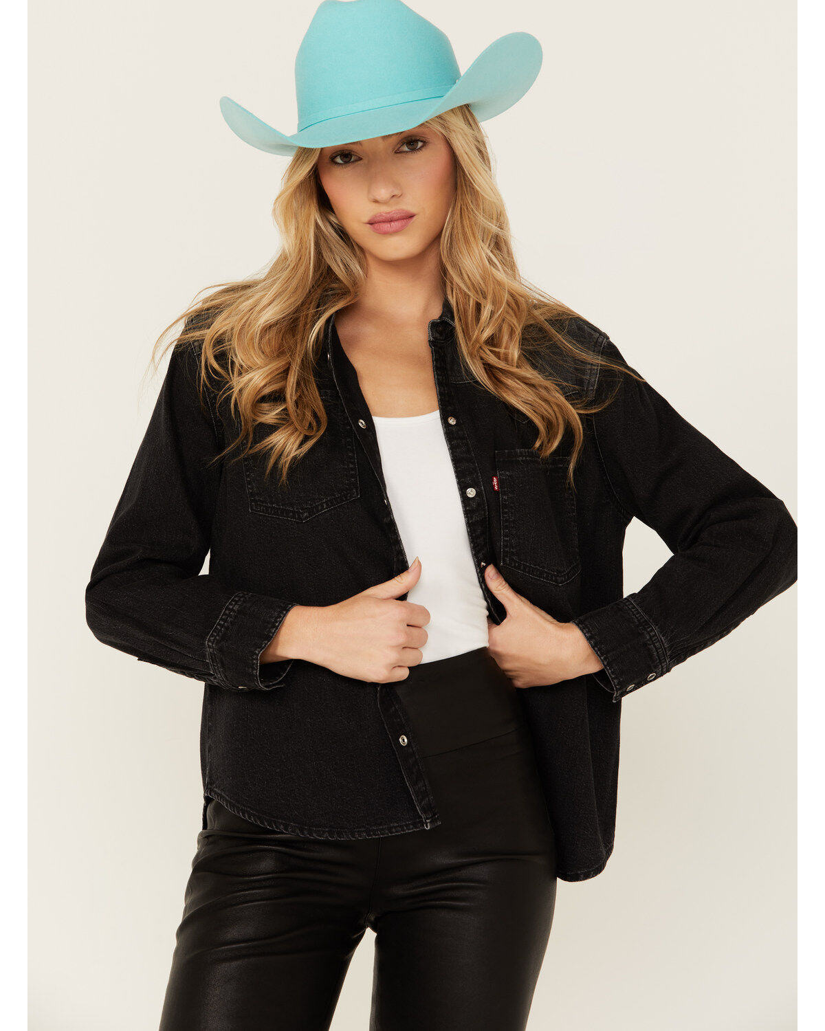 Women's Levi's Teodora Western Denim Studded Shirt