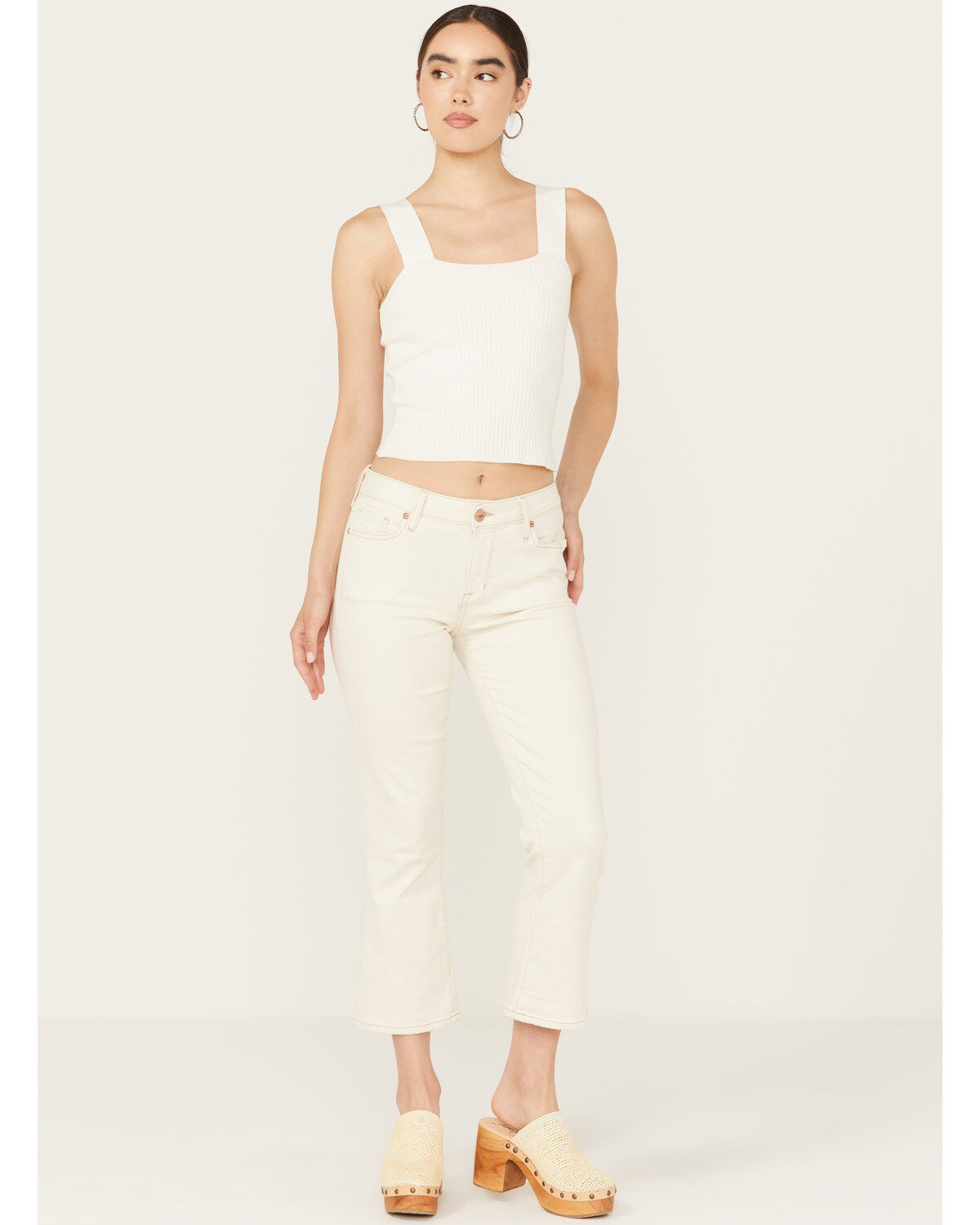 Women's Mia and Moss Antique Mid Rise Kick Flare Stretch Jeans