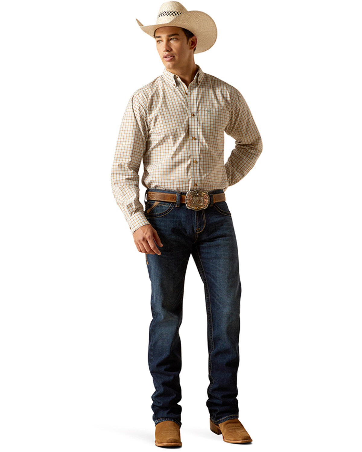 Men's Ariat M7 Gleeson Dark Wash Slim Straight Stretch Denim Jeans