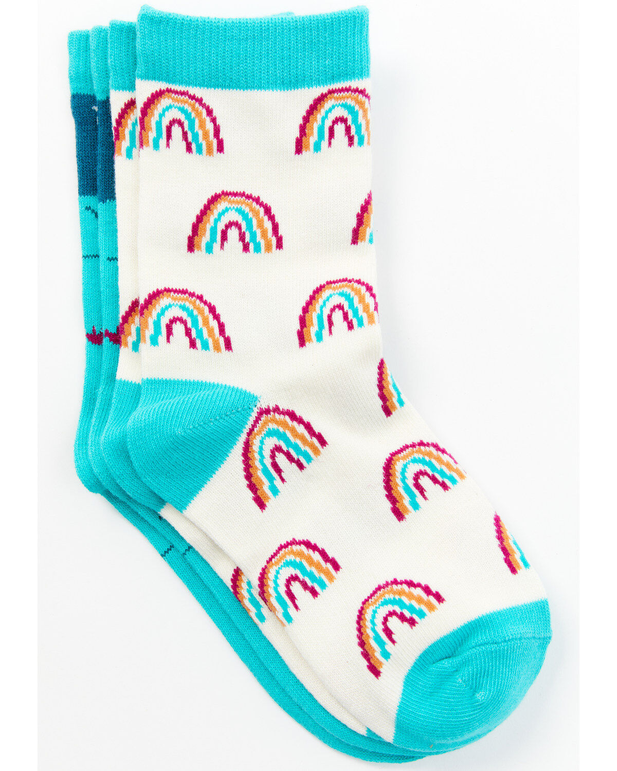 Girls' Shyanne Rainbow 2-Pack Crew Socks