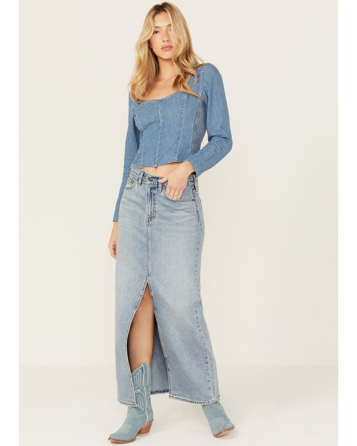 Women's Levi's Premium Ankle Column Denim Skirt
