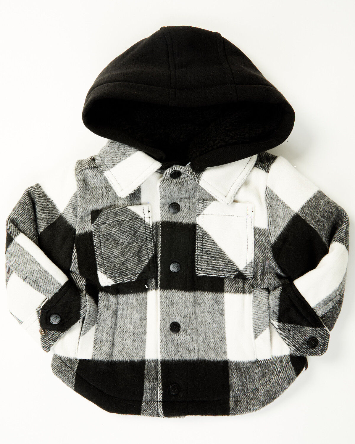 Boys' Urban Republic Infant Plaid Print Snap Hooded Jacket
