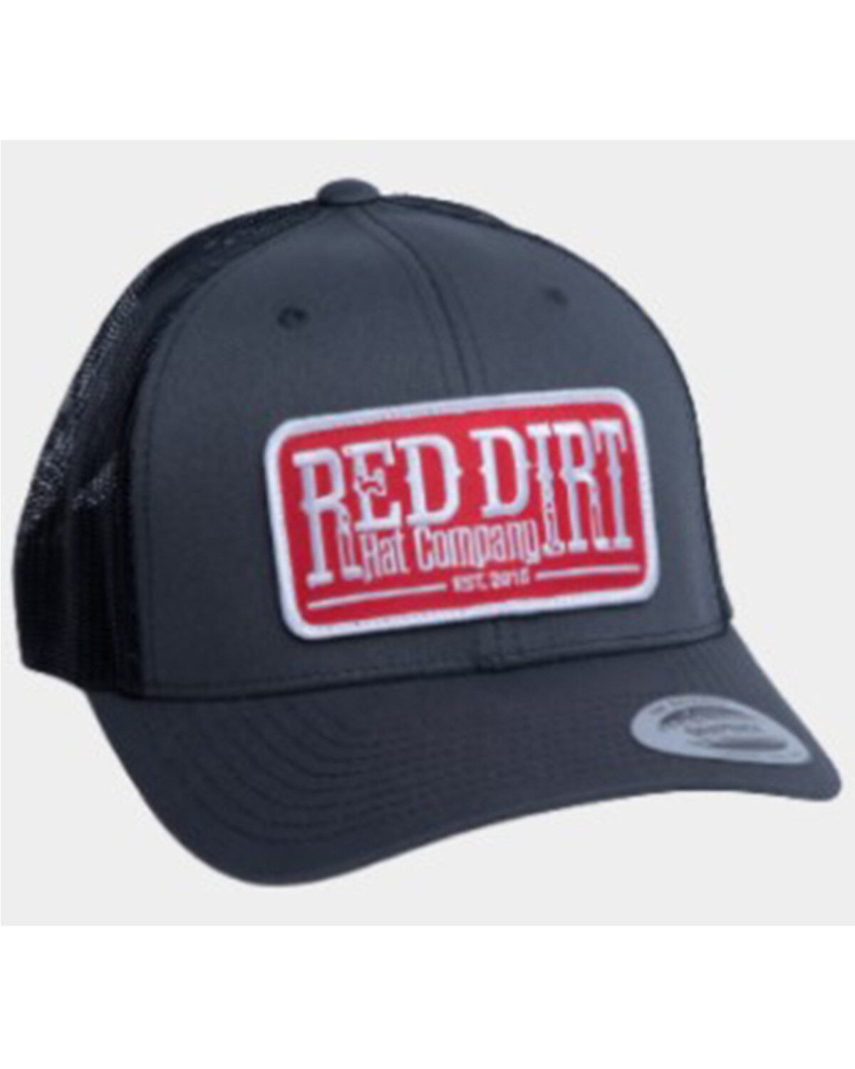 Men's Red Dirt Hat Logo Patch Mesh Back Ball Cap