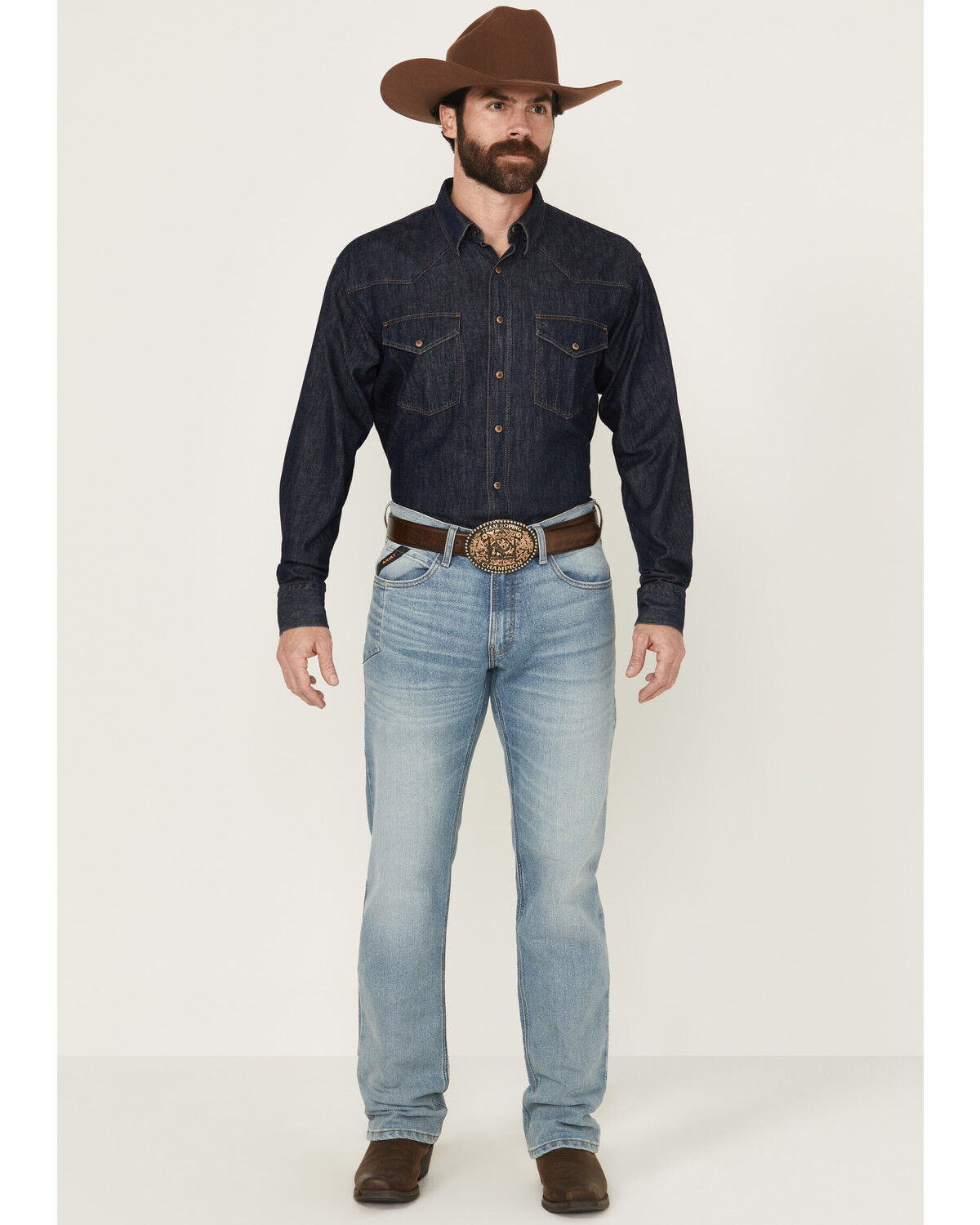 Men's Ariat Rebar M4 Light Wash Shoreline Straight Durastretch Denim J