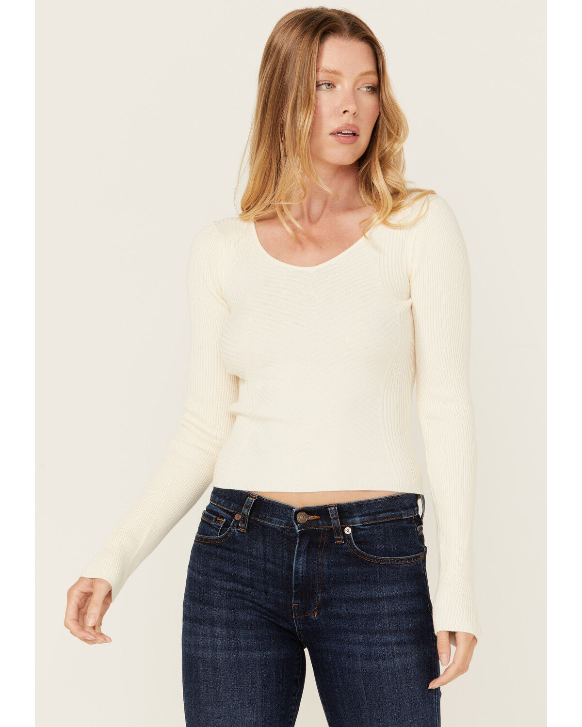 Women's Shyanne Ribbed Long Sleeve Sweater