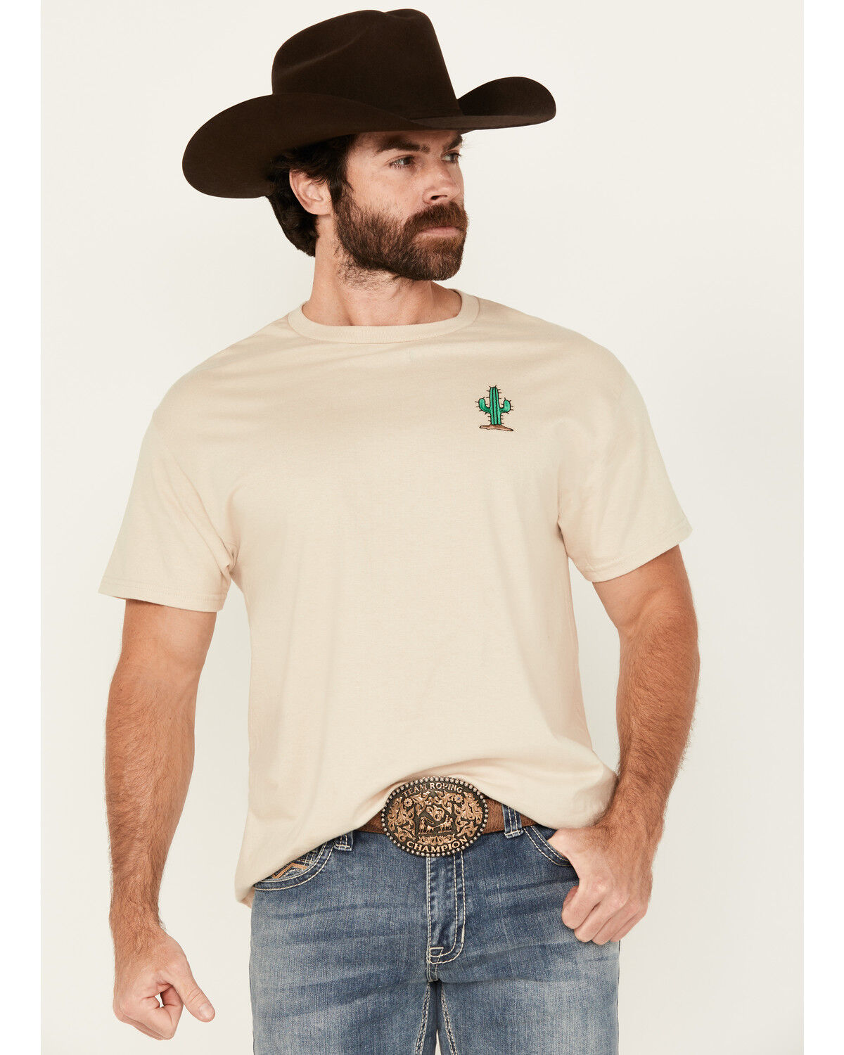 Men's Riot Society Embroidered Cactus Short Sleeve T-Shirt