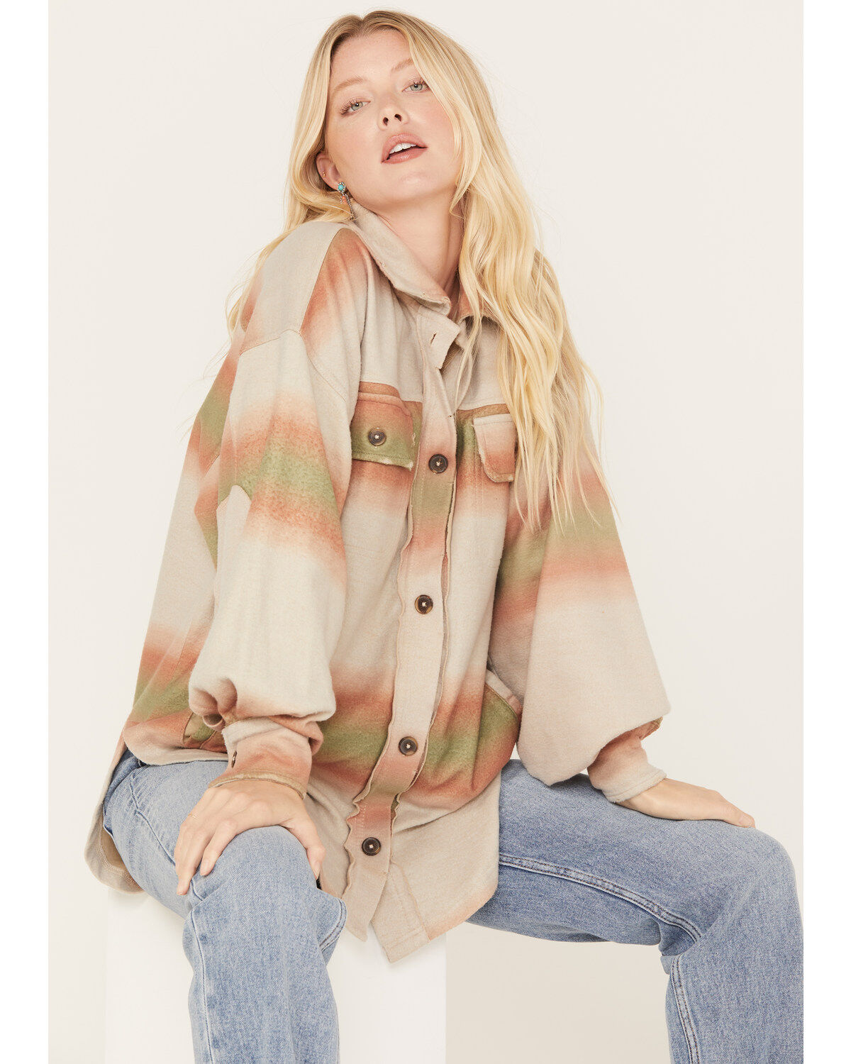 Women's Free People Ombre Serape Print Ruby Jacket