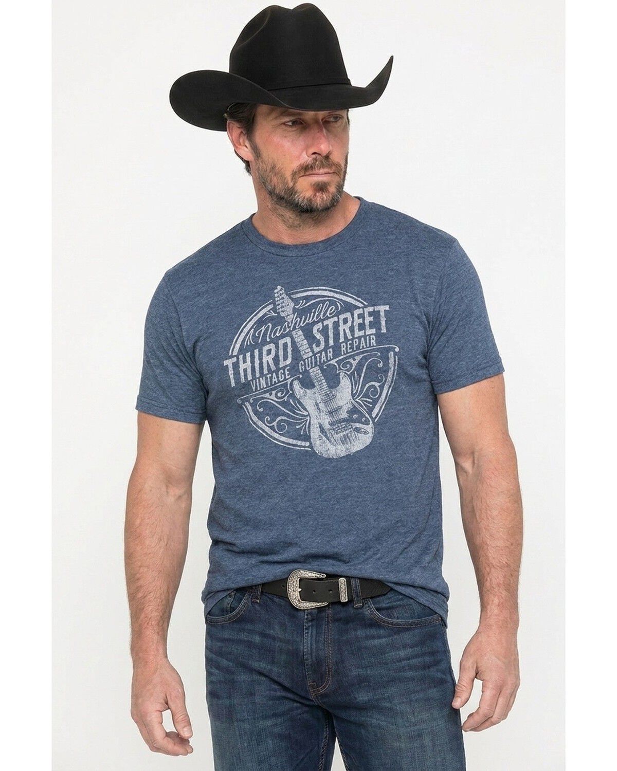 Men's Americana Nashville Guitar Short Sleeve Graphic T-Shirt