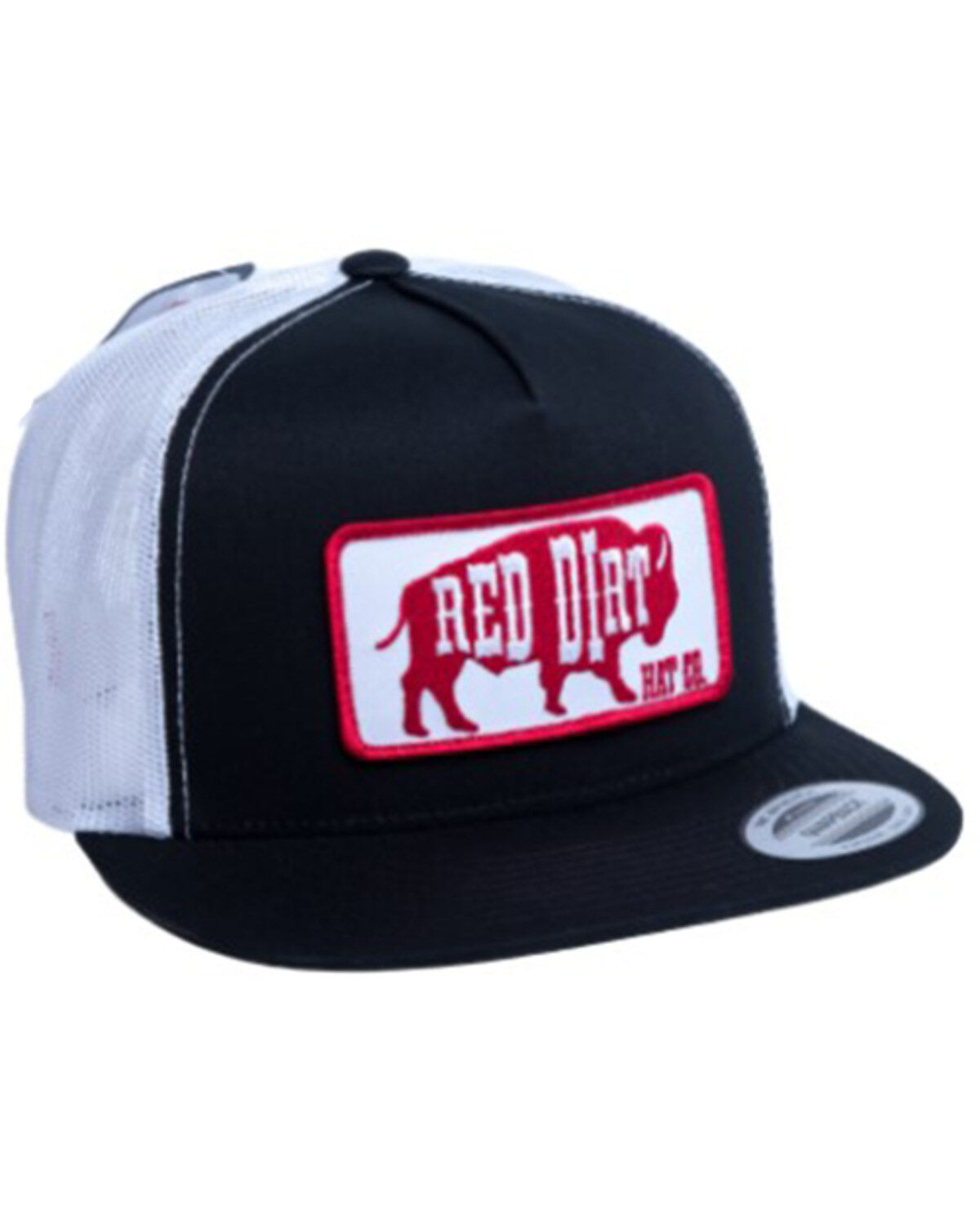 Men's Red Dirt Hat Buffalo Patch Trucker Cap