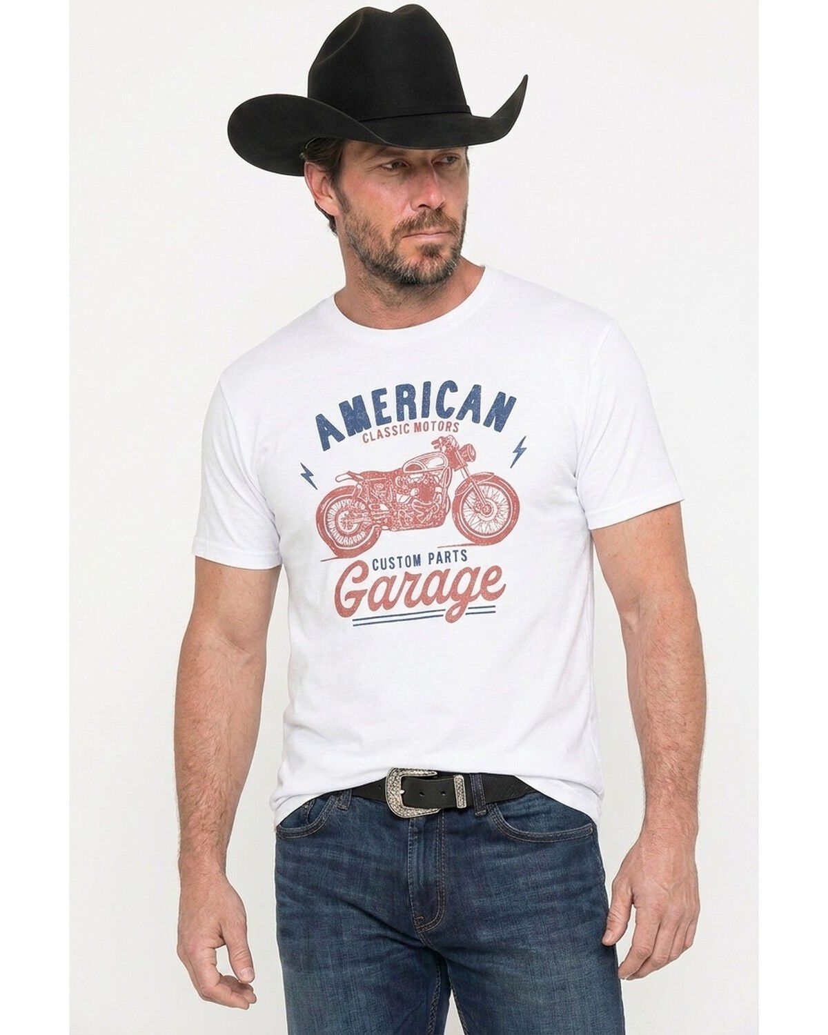 Men's Americana Vintage Garage Short Sleeve Graphic T-Shirt