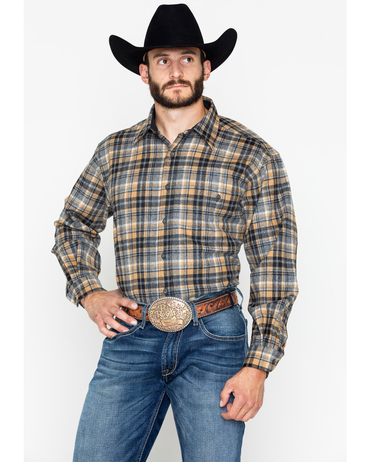 Men's Pendleton Harley Plaid Print Trail Long Sleeve Flannel Shirt