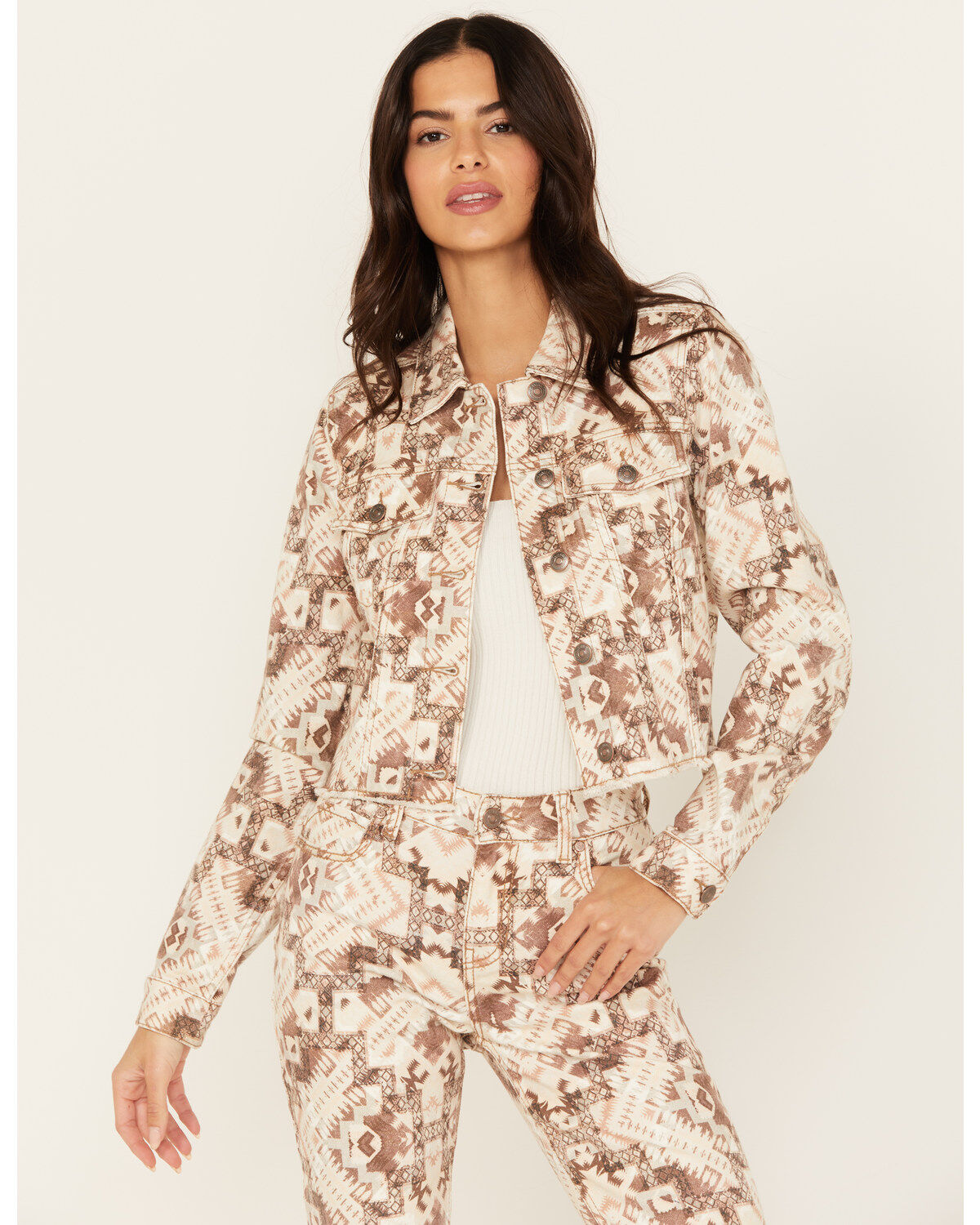 Women's Shyanne Southwestern Printed Cropped Jacket