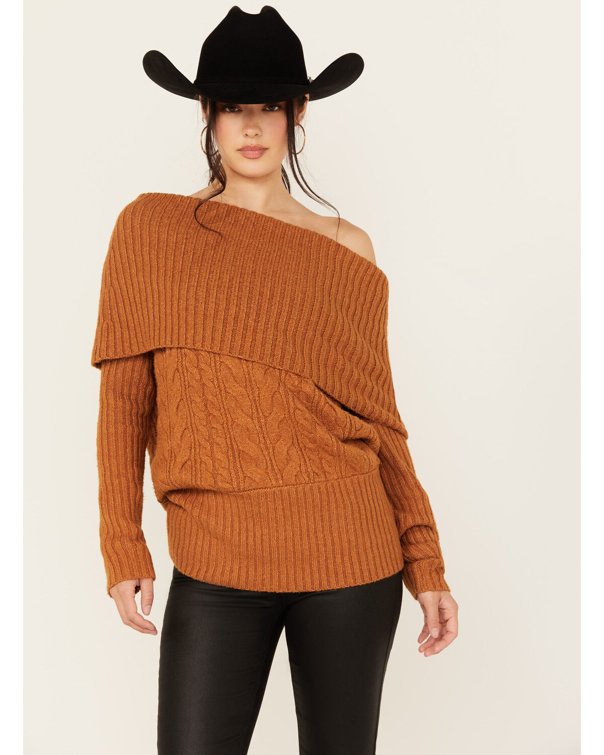 Women's Shyanne Off The Shoulder Cable Knit Sweater