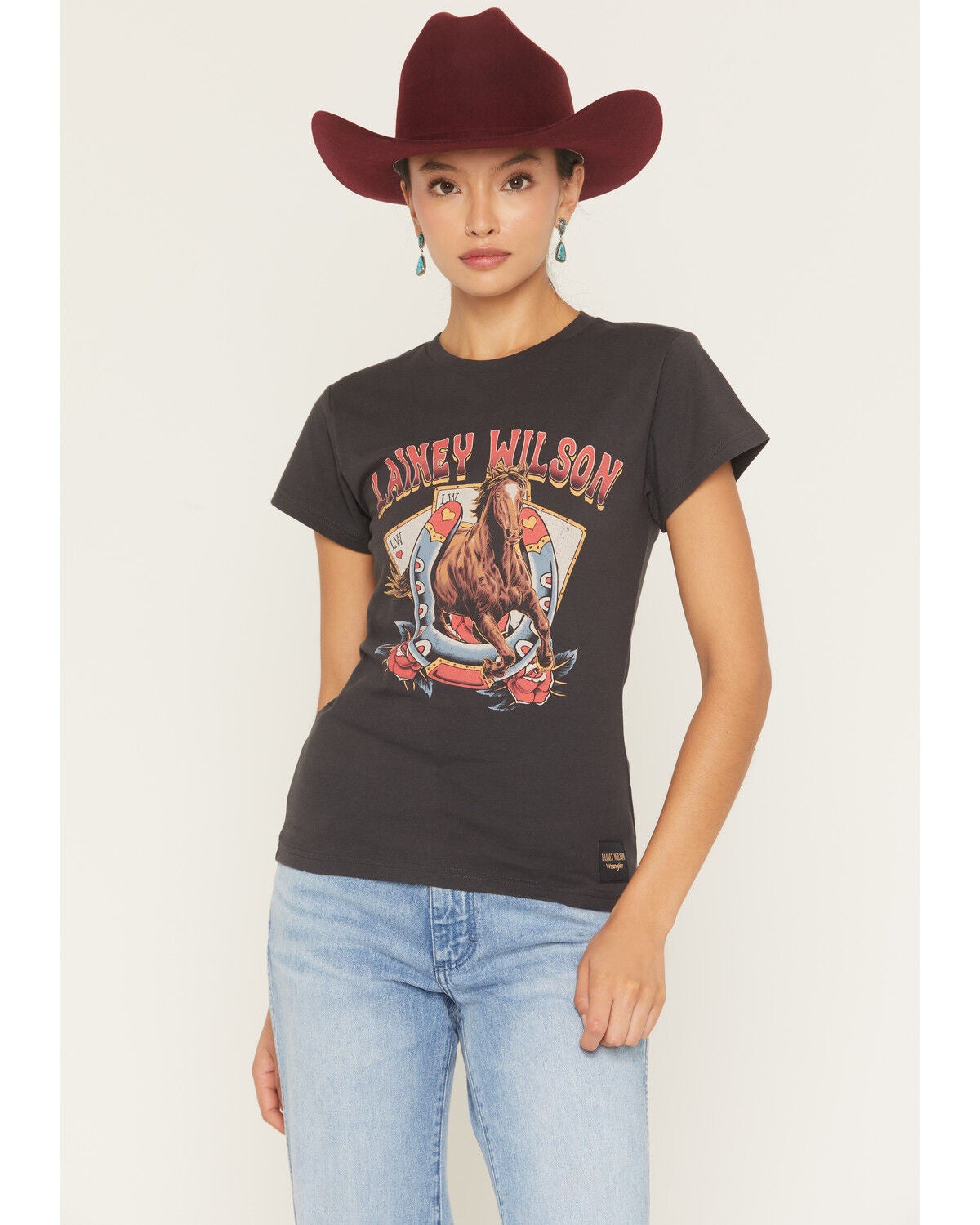 Women's Wrangler X Lainey Wilson Horse Cards Short Sleeve Graphic Tee