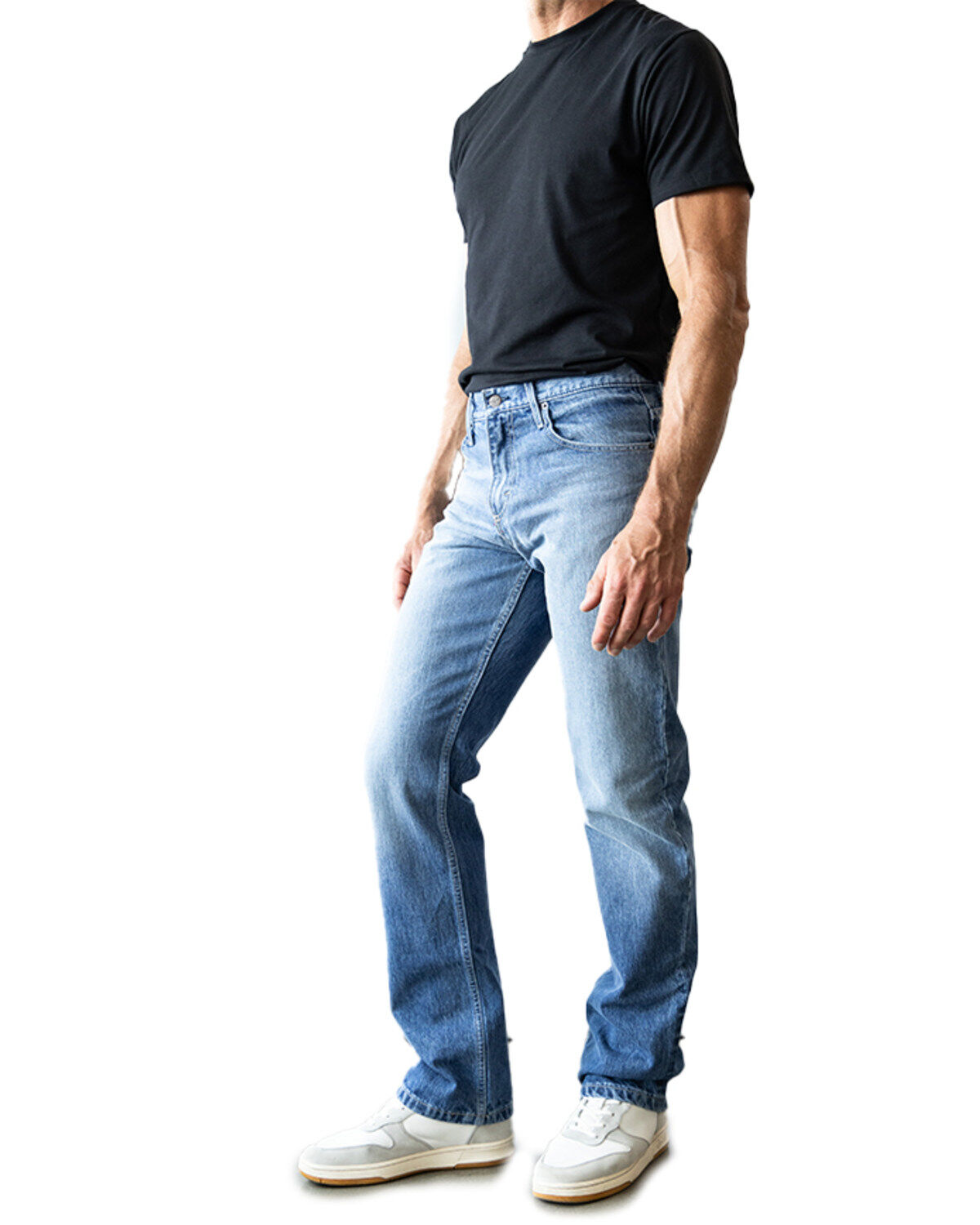 Men's Kimes Ranch James Light Wash Straight Bootcut Rigid Denim Jeans