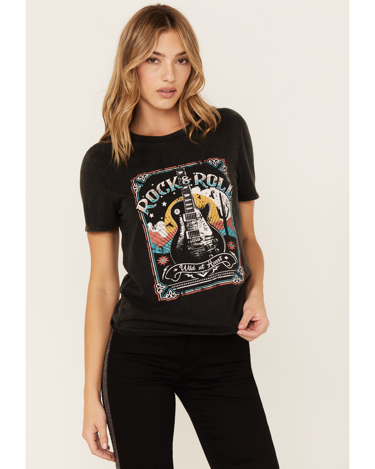 Women's Rock & Roll Denim Rock & Roll Short Sleeve Graphic Tee