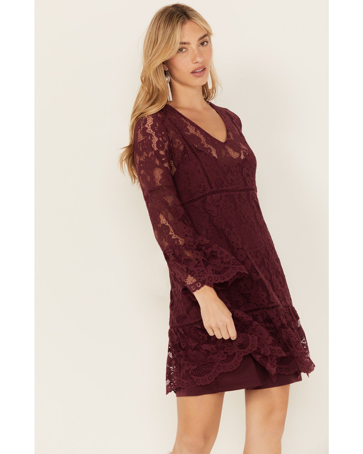 Women's Scully Lace Crochet Bell Sleeve Dress