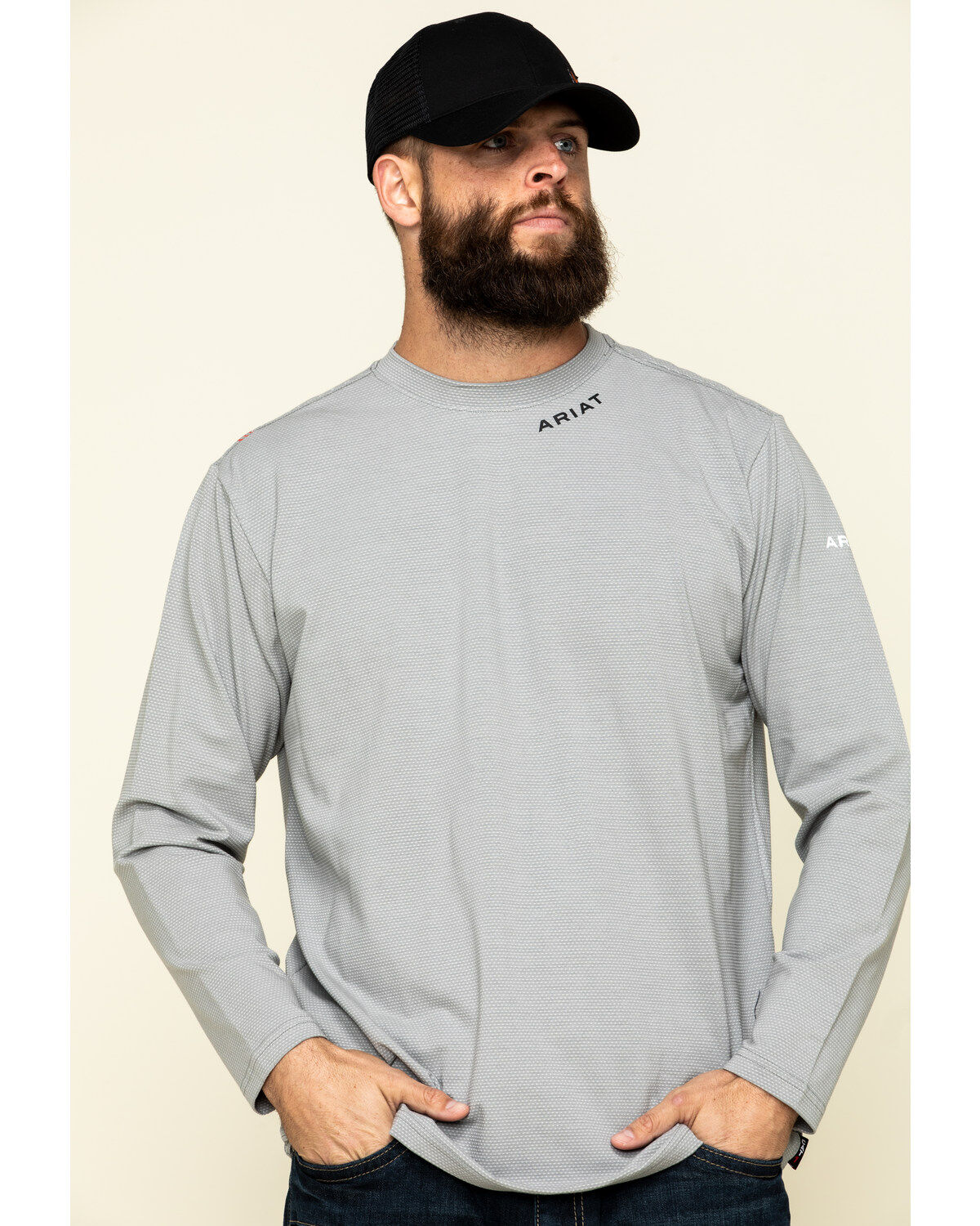 Men's Ariat FR Base Layer Long Sleeve Work T-Shirt - Tall