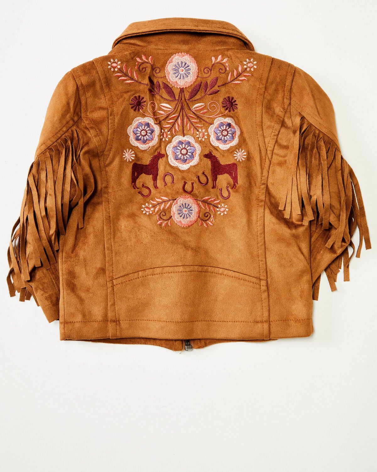 Girls' Fornia Toddler Horse Embroidered Fringe Jacket