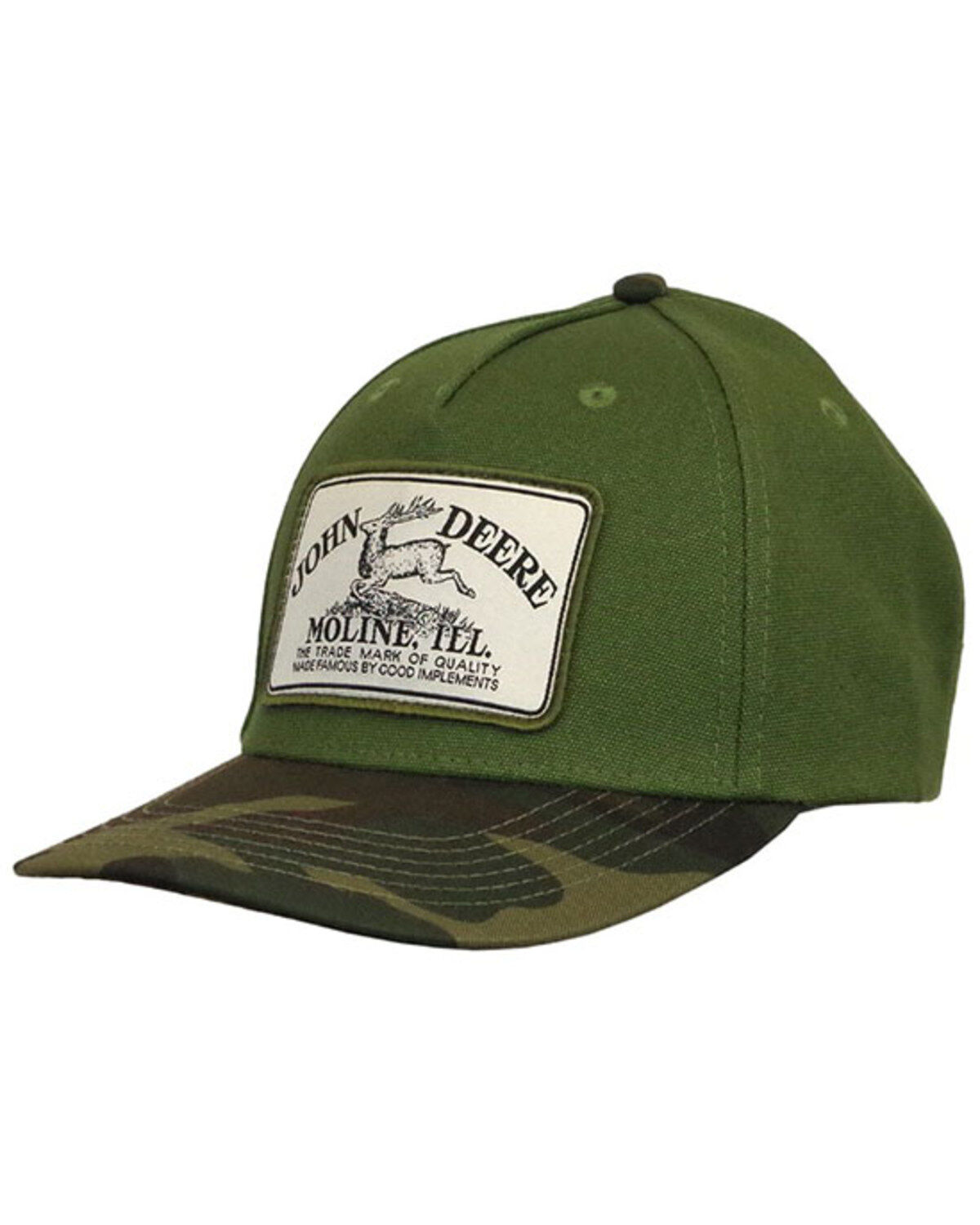 Men's John Deere Camo Bill Vintage Patch Ball Cap