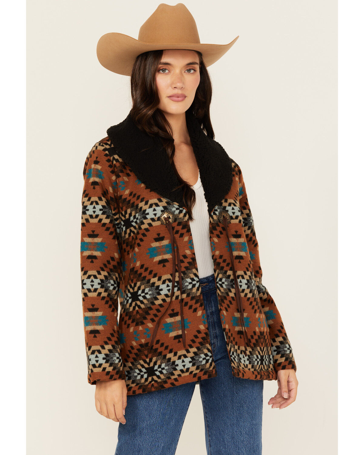Women's Cotton & Rye Sherpa Lined Concho Jacket