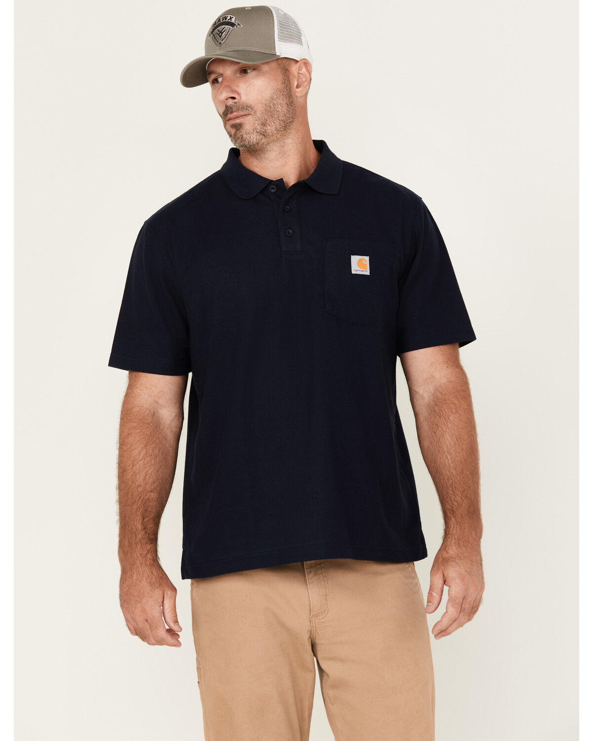 Men's Carhartt Loose Fit Midweight Short Sleeve Button-Down Polo Shirt