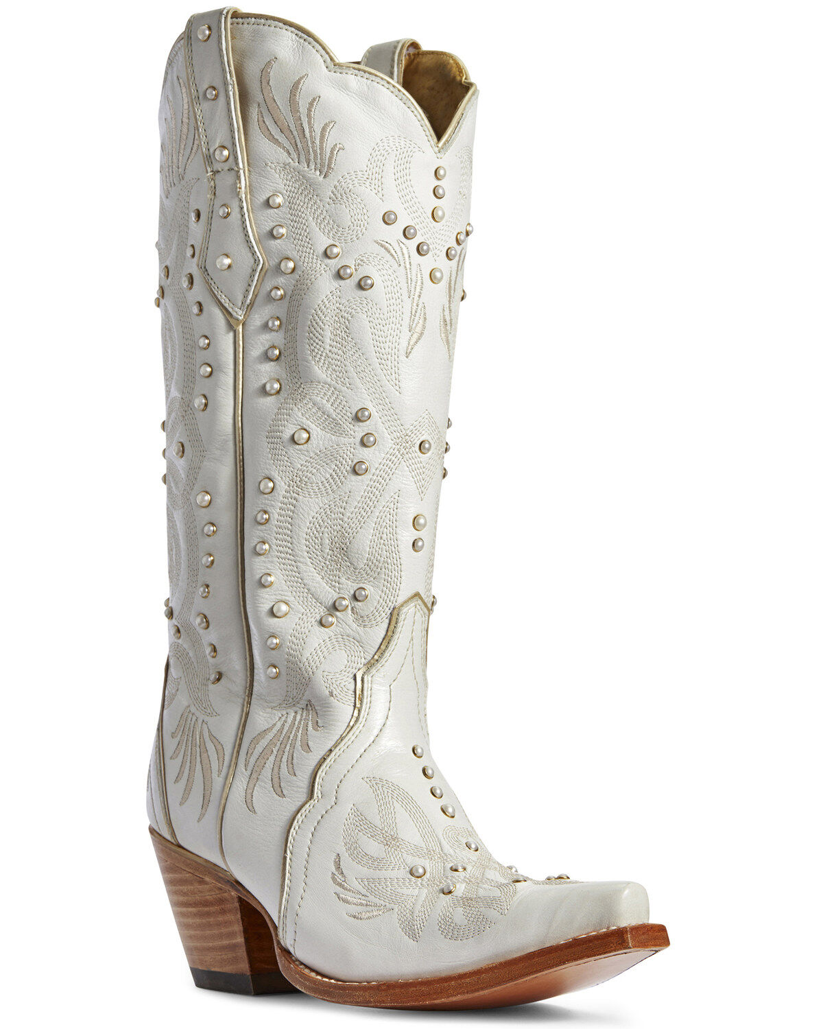 Women's Ariat Pearl Snow White Western Boots - Snip Toe