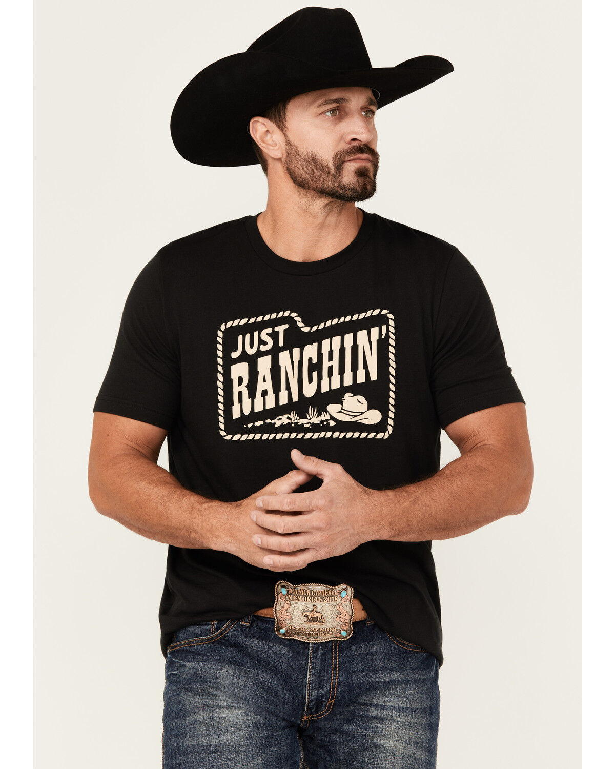 Men's Rodeo Time Just Ranchin' Short Sleeve Graphic T-Shirt