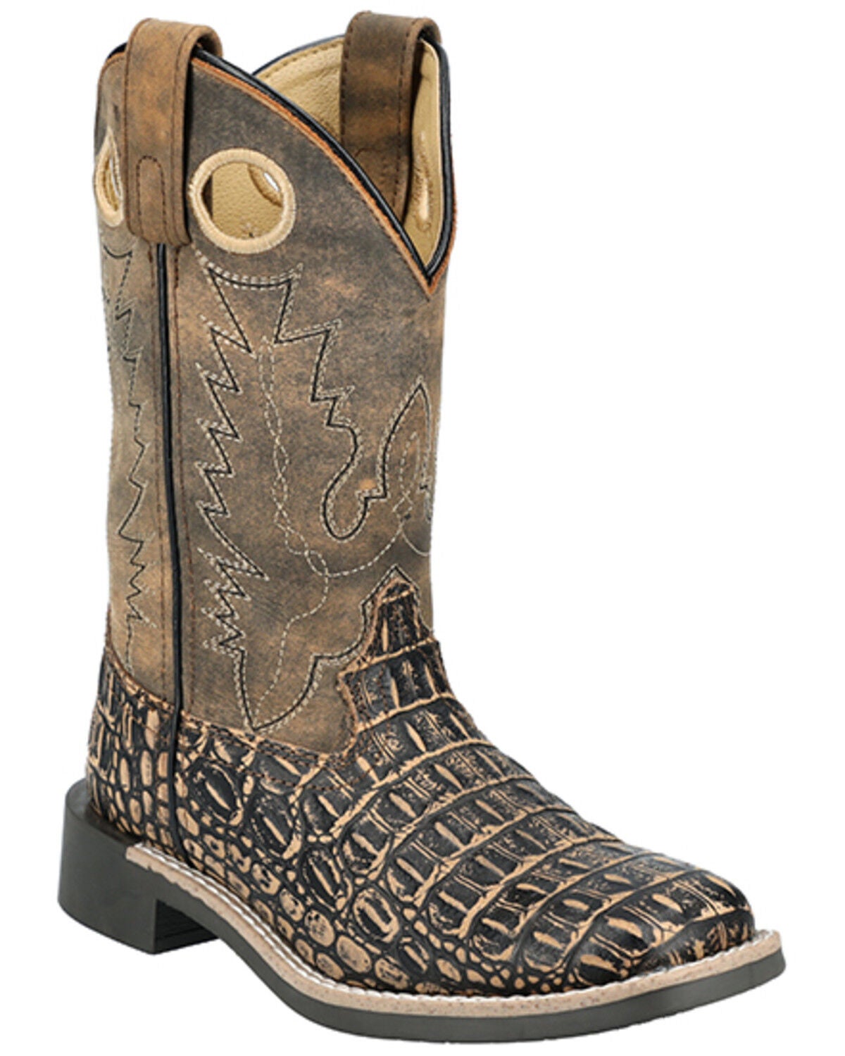 Boys' Smoky Mountain Little Gator Western Boots - Broad Square Toe