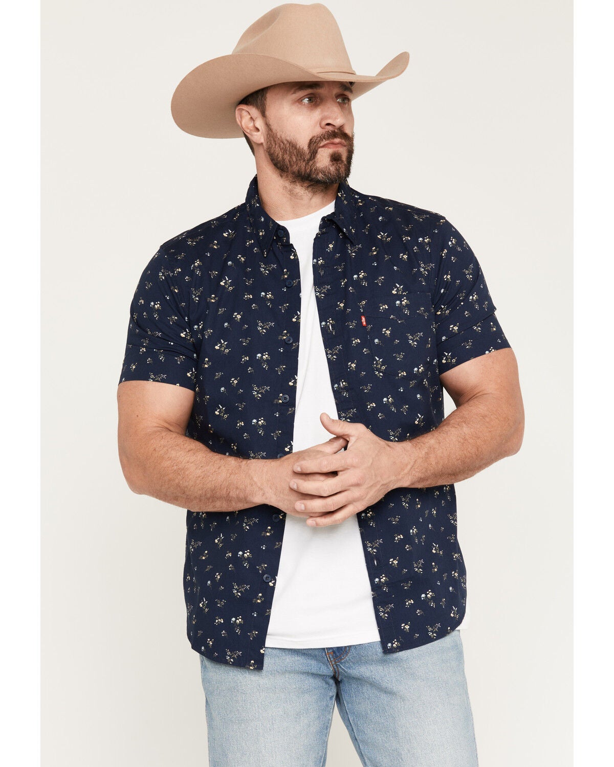 Men's Levi's Classic Standard Floral Print Short Sleeve Button-Down Sh