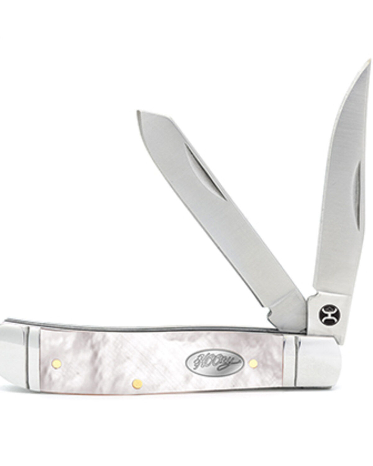 Hooey Mother Of Pearl Trapper Knife
