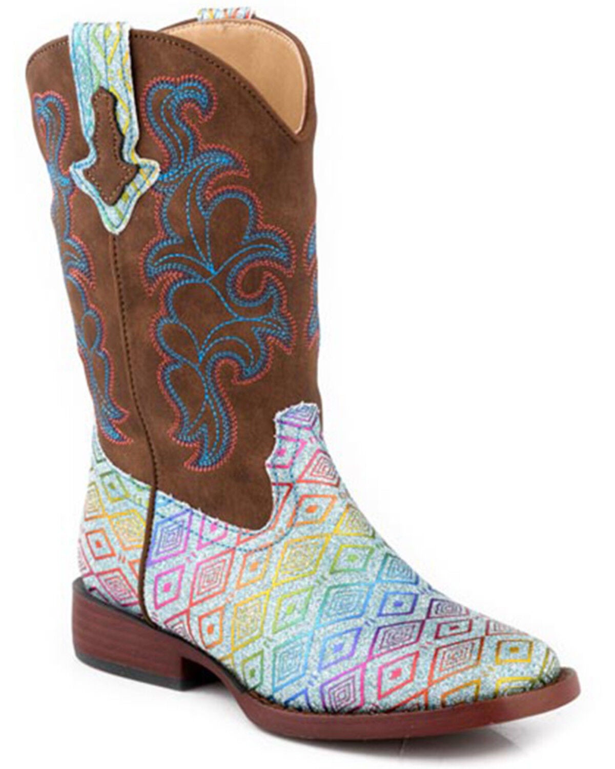 Girls' Roper Little Glitter Maya Western Boots - Broad Square Toe