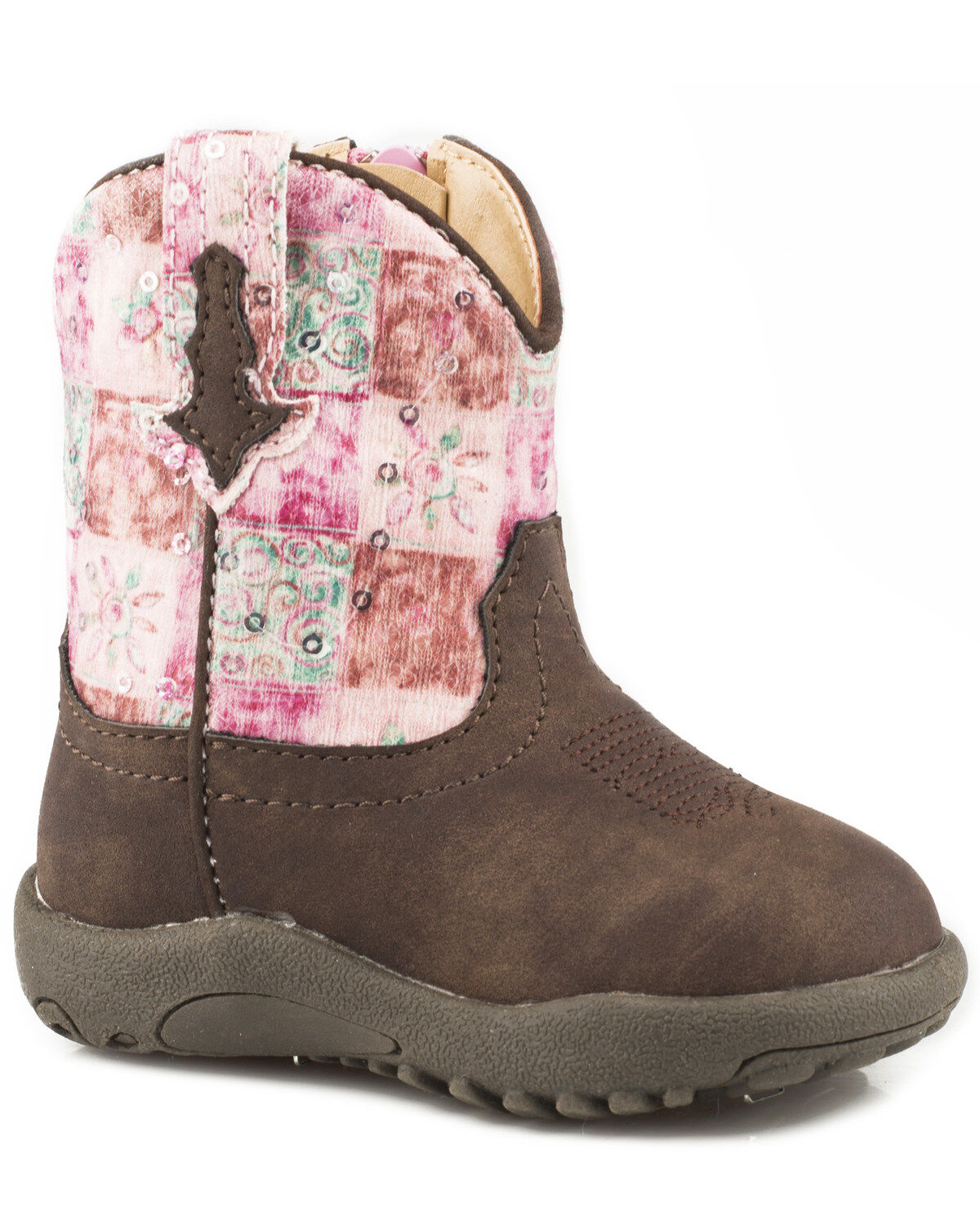 Girls' Roper Infant Shine Sequin Cowbabies Boots - Round Toe
