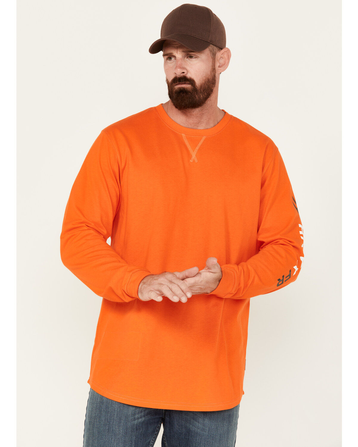 Men's Hawx FR Logo Long Sleeve Work T-Shirt