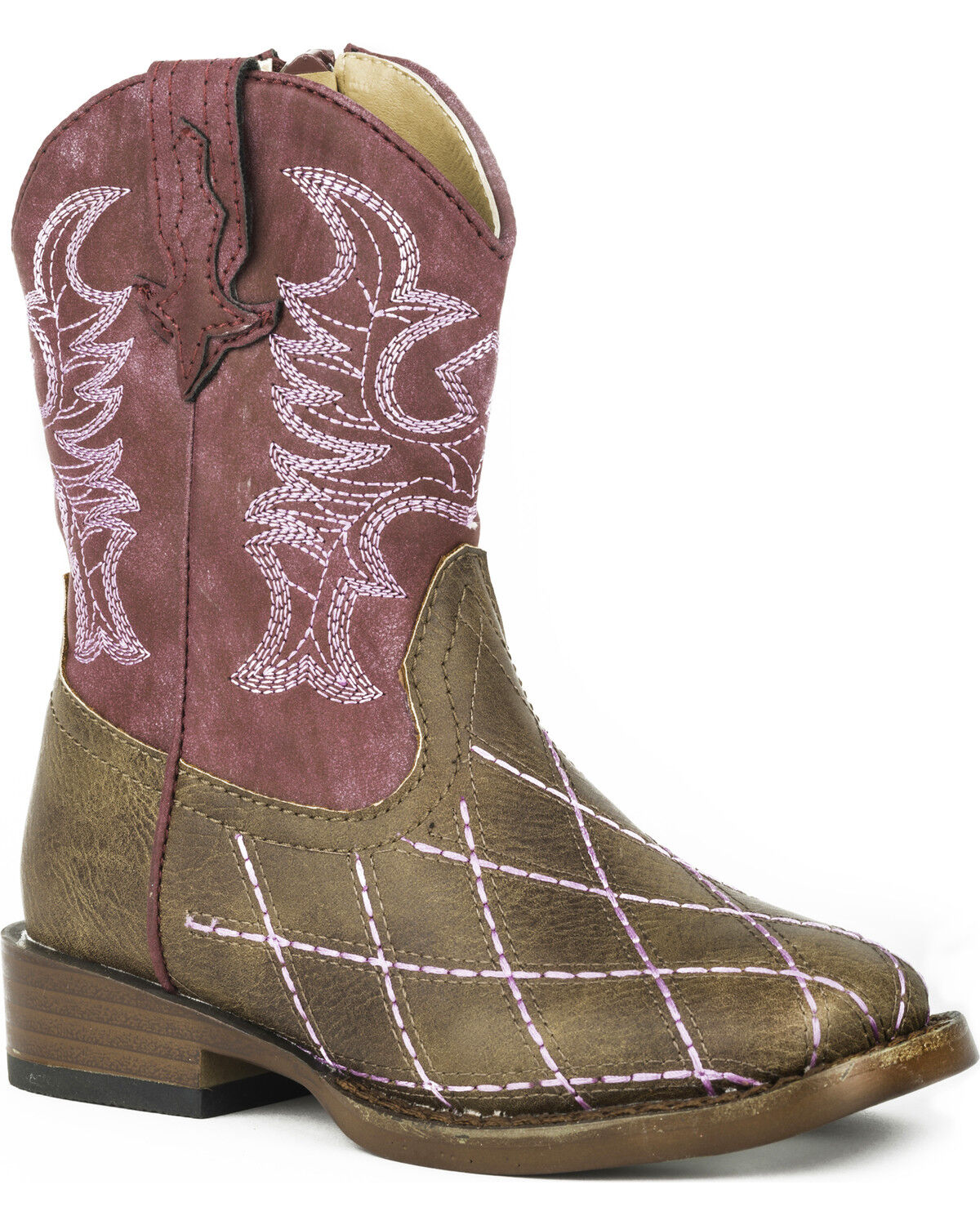 Girls' Roper Toddler Cross Cut Western Boots - Square Toe