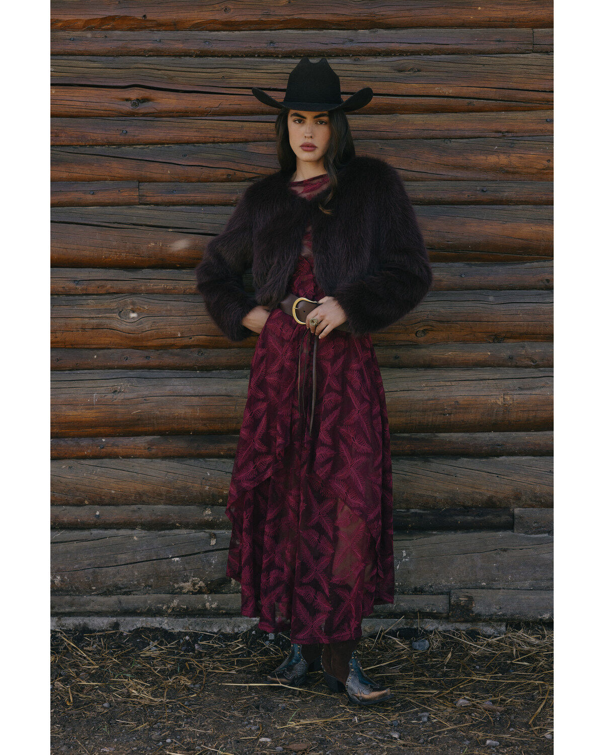 Women's Shyanne Lace Long Sleeve Maxi Dress