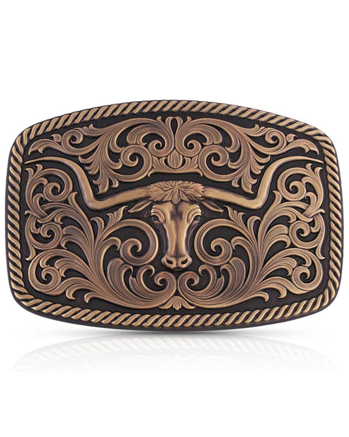 Montana Silversmiths Vintage Bronze Texas Longhorn Buckle