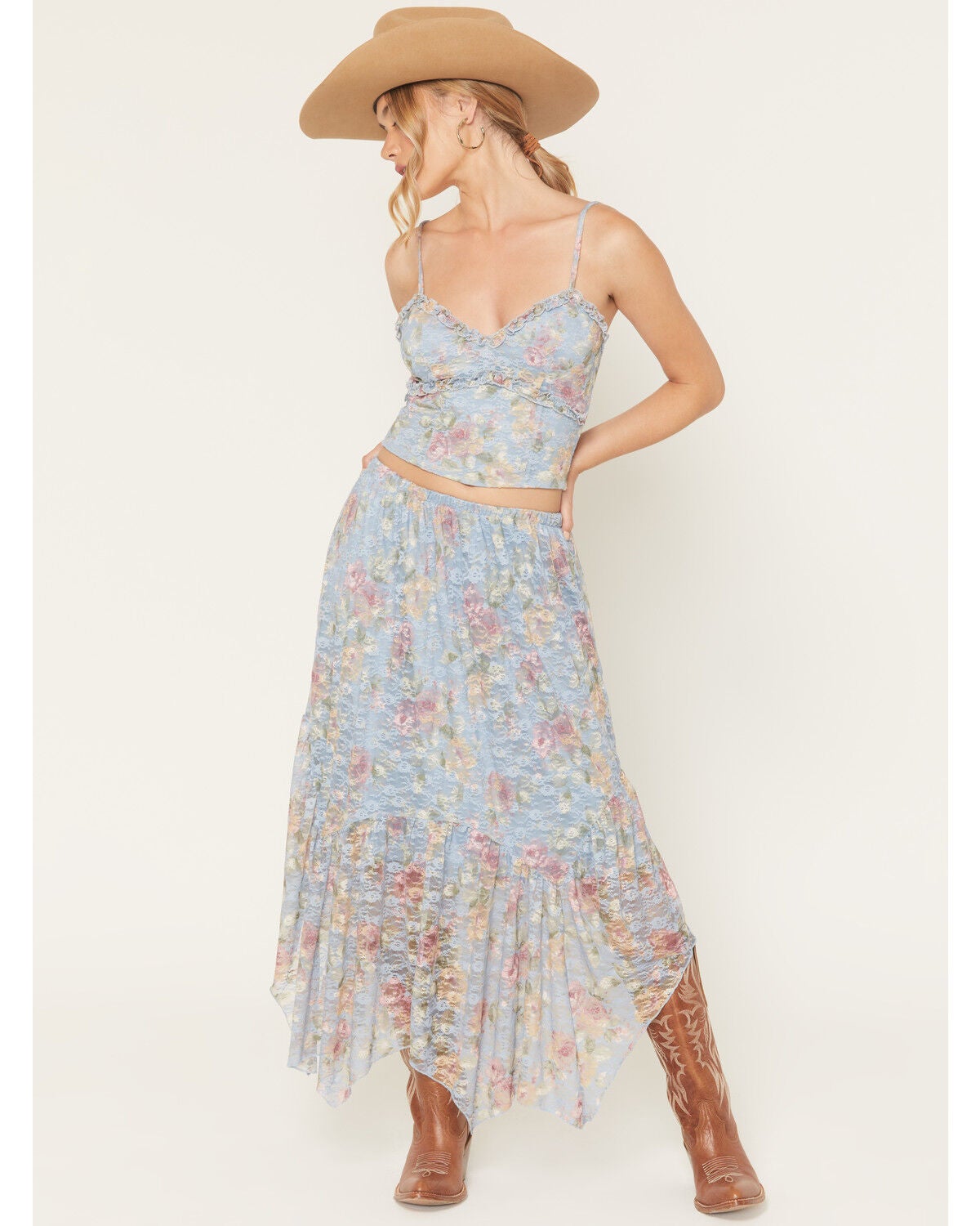 Women's Originality Boot Barn Exclusive Printed Lace Handkerchief Midi