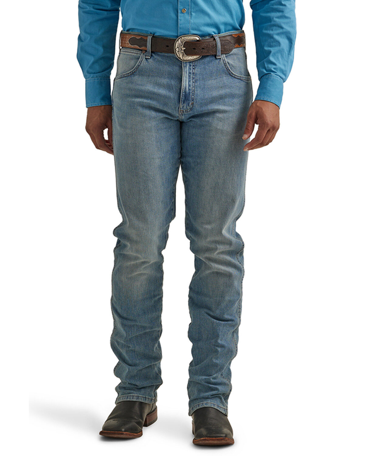 Wrangler Retro Men’s Jacksboro Light Wash Slim Straight Stretch Denim