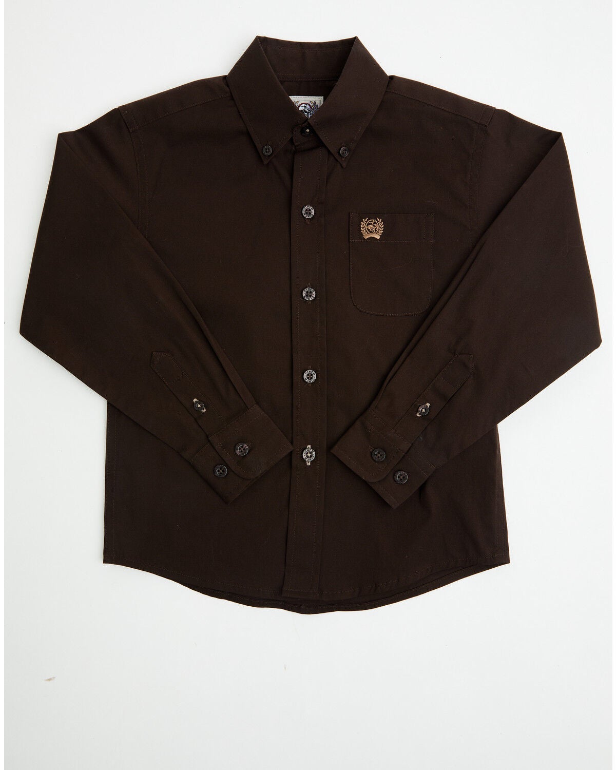 Boys' Cinch Toddler Solid Long Sleeve Button-Down Stretch Western Shir