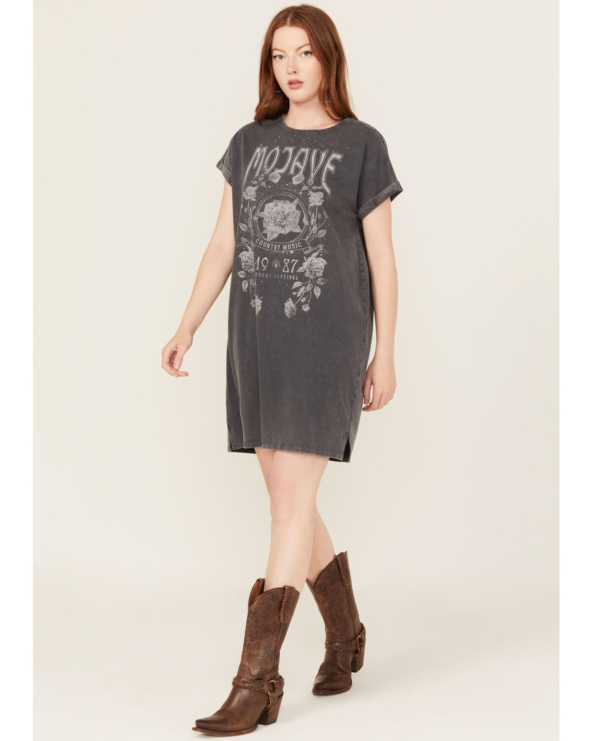 Women's Cleo + Wolf Coleson Short Sleeve Graphic Mini T-Shirt Dress