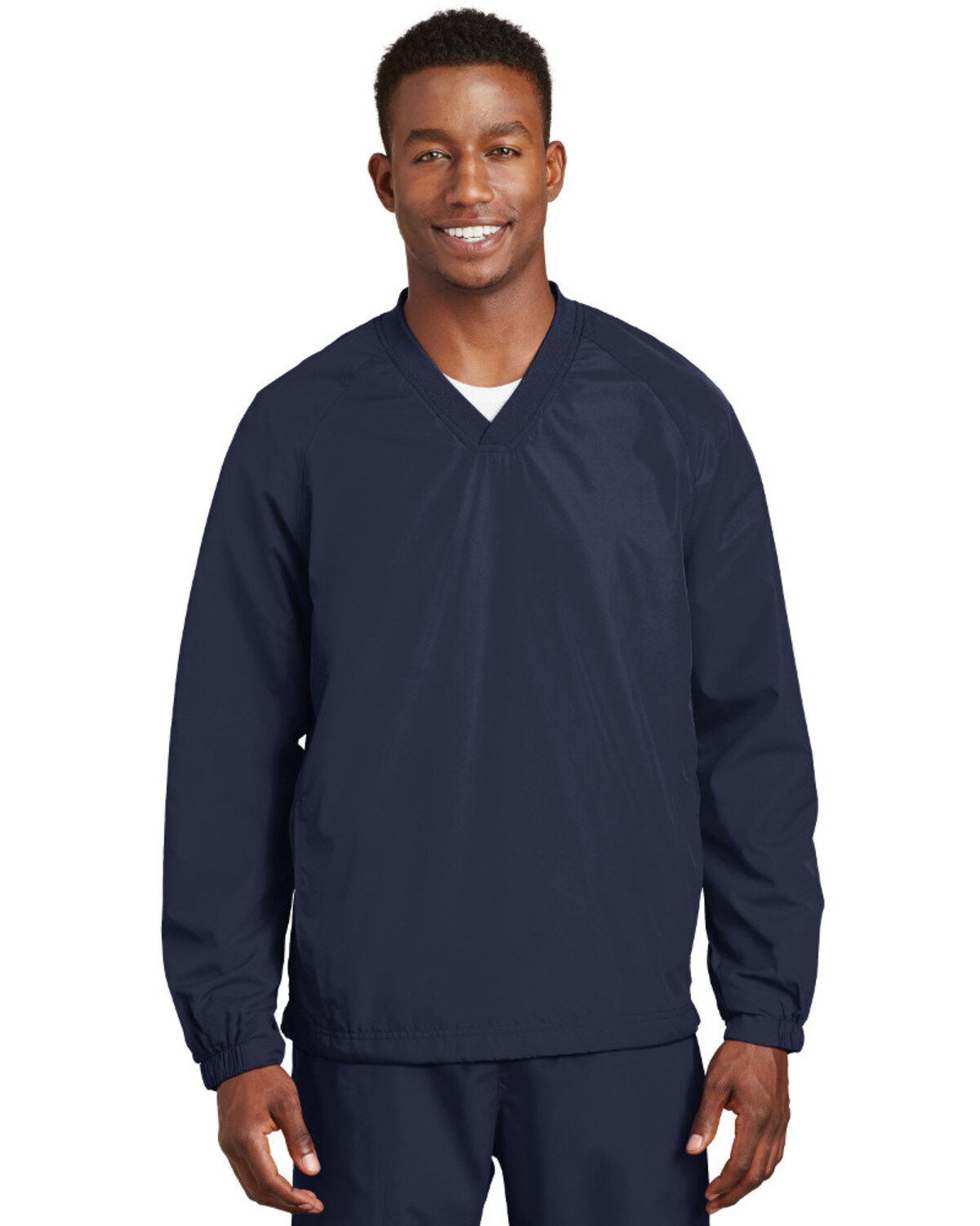 Men's Sport-Tek V-Neck Raglan Wind Work Shirt Jacket