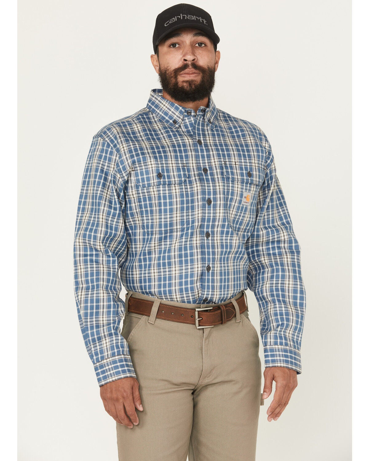 Men's Carhartt FR Force Rugged Flex Loose Fit Twill Long Sleeve Butto