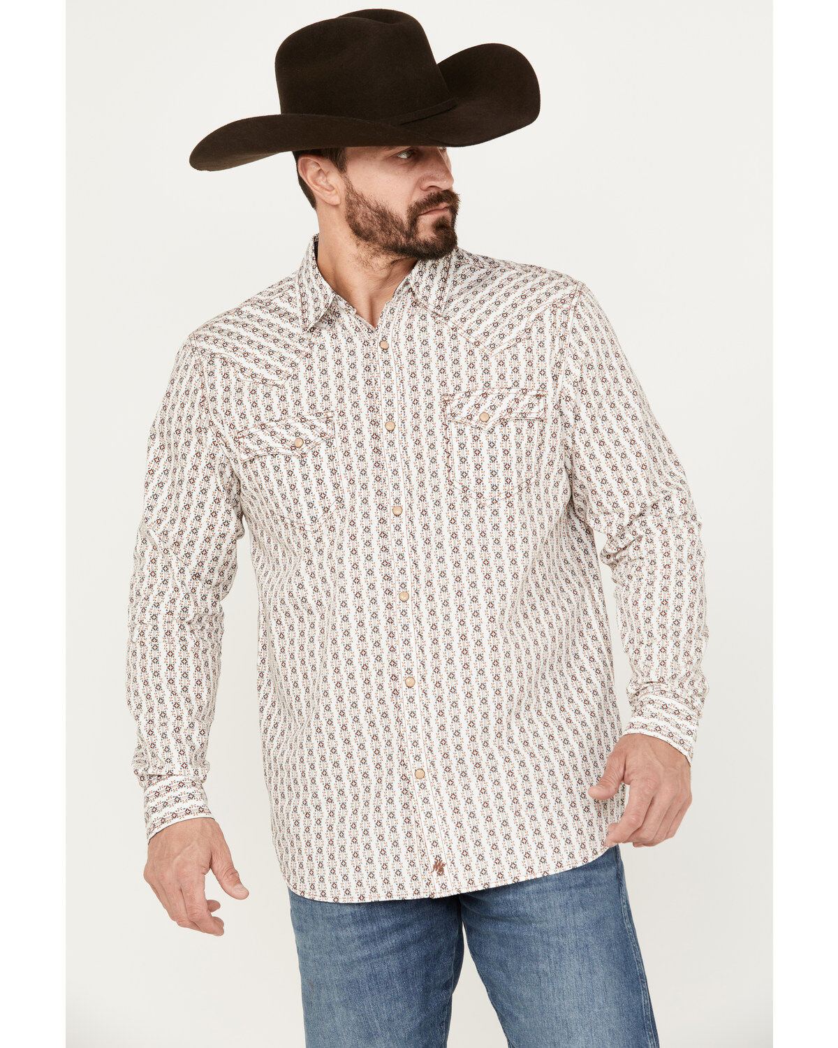 Men's Moonshine Spirit Shin Dig Southwestern Long Sleeve Western Pearl
